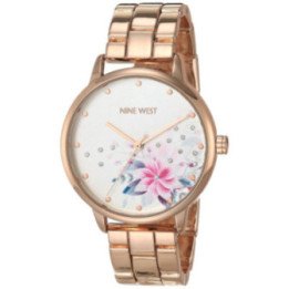 Reloj de pulsera con acentos de cristal para mujer