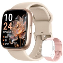 Reloj inteligente para mujer y hombre Android y iPhone [2 bandas - caja de 44mm] - Alexa incorporado