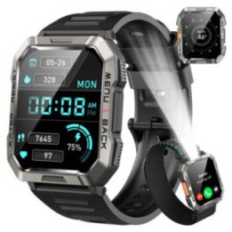 Reloj inteligente para hombre - Android iPhone - llamada Bluetooth - reloj inteligente deportivo al aire libre